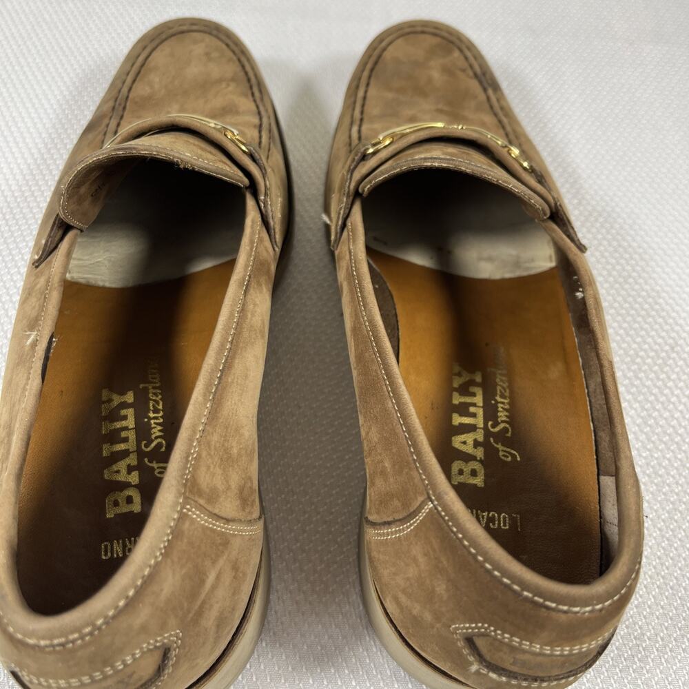 Bally of Switzerland Locarno Brown Leather Men's Slip-On Loafers Shoes Size 9.5D - Picture 6 of 12